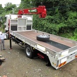 日野　木製平ボデー6段クレーン　大型トラック　新車販売